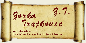 Zorka Trajković vizit kartica
